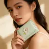 Billetera Pequeña Floral Creativa Estilo Coreano para Mujer 2026 Estilo Corto Color Macarrón Pequeña 70% de Descuento Ranura para Múltiples Tarjetas Portatarjetas Billetera Transfronteriza