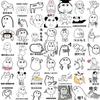 62 Liu Zichen Cabeza de Panda Bolsa de Expresiones Pegatinas de Graffiti Decorativas para Funda de Computadora, Teléfono, Refrigerador, Equipaje Pegatinas Pequeñas