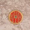 Hongda todo latão esmalte vermelho furo quadrado bagua moeda fantasma da montanha cobre retrô chinês chave acessórios fantasma da montanha