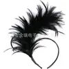 Fábrica de Origen de Nuevos Accesorios Halloween Flor de Plumas Accesorios para el Cabello Flor para la Cabeza Venta al por Mayor Diadema de Halloween Hebilla para la Cabeza de Mujer