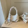 Bolso de Nube Plisado de Alto Valor 2026 Nuevo Estilo Cadena Color Sólido Bolso Cruzado Moderno Simple Estilo Coreano Nicho Bolso de Hombro