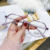 Nuevas gafas anti-luz azul para mujer, gafas poligonales para presbicia y miopía, se pueden equipar con cómodas gafas HD cómodas.