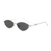 Nuevas Gafas de Sol Ovaladas de Metal para Mujer, Tendencia Estilo Coreano Retro para Hombre, Moda Europea y Americana, Gafas de Sol Anti-UV