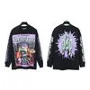 Sudadera con Estampado Retro Street Rock de Moda Hellstar de Manga Larga para Hombre y Mujer Corte Holgado