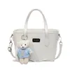 Moda Coreana Versátil Fofo Urso Bolsa de Mão de Luxo para Mulheres 2026 Nova Casual Simples Versátil Bolsa Transversal