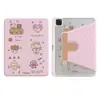 Suporte Rotativo Ursinho Rosa com Bolinhas para Case de Tablet iPad 11ª/10ª Geração, Porta-Canetas Mini Desenho Animado Air