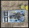 Comercio Exterior Placa de Matrícula Personalizada de EE. UU. Tablero de Escritura Plegable de Metal Hojalata Placa de Aluminio Barra Letrero de Hojalata Cóncavo y Convexo