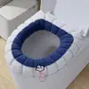 Funda de asiento de inodoro engrosada de invierno para uso doméstico, cálida, universal, de punto, funda de asiento de inodoro de punto cálido y engrosado