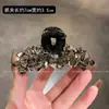 Presilha de Garra de Cristal de Novo Estilo Coreano e Japonês, Luxo Leve, Tamanho Médio, Acessório de Cabelo para Mulheres, Presilha de Tubarão para Cabelos Finos, Grampo para Penteados Semi-Presos