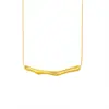 Colgante Onda Dorada Lele Jewelry Moda Simple Lujo Ligero Collar Elegante para Viajar Cadena para Clavícula Europea y Americana para Mujer