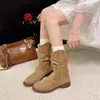 Nueva colección de otoño 2026 para mujer: Botines de estilo vaquero retro, modernos y versátiles, perfectos para el uso diario.
