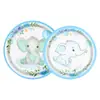 Nuevo Tema de Elefante Azul Set de Vajilla Azul para Fiesta Bebé Decoración de Bebé Plato de Papel Desechable Vaso de Papel Papel