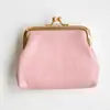 Bolsa para Monedas Estilo Coreano con Cierre de Beso para Mujer Mini Bolso de Piel Suave para Llaves Pequeñas Clip Sencillo Portamonedas Bolsa de Almacenamiento Portátil Ligera