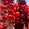 Linterna Roja Feliz de Boda Decoración de Ambiente para Habitación de Boda Traje Puerta de Patio Rural Sitio de Boda
