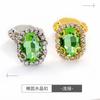 Fivela de Cristal Oval Borda Cobre Espesso Garra de Cobre K Branca DIY Acessórios para Mala Roupas Acessórios Acessórios para Sapato Broca Oval com Garra