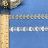 Encaje código de barras accesorios para mujer hogar accesorios suaves hilo dorado hojas pequeñas 1.3cm encaje bordado