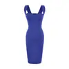 Vestido de tirantes estilo puramente sexy con abertura en la espalda, Nueva colección Primavera/Verano, Vestido midi ajustado bodycon que ciñe la cintura para mujer