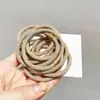 Anillo liso estilo coreano Diadema de cabeza gruesa Color café Base básica Banda elástica alta para el cabello Sarja No daña el cabello Banda simple para el cabello Accesorios para el cabello