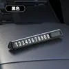 Placa de estacionamiento temporal de metal creativa de aleación de zinc, placa móvil para teléfono de coche, pequeños adornos luminosos, suministros para automóviles al por mayor