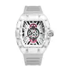 Reloj Automático Completo de Moda Casual Elegante para Hombre Marca Zido Cuarzo Calado Luminoso Resistente al Agua Forma de Barril