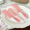 Set de Peines de Color Gelatina de Dibujos Animados para el Hogar Peine de Cabello Portátil con Cola Dientes Finos Peine de Plástico para el Cabello Corazón de Niña Set de 3 Piezas