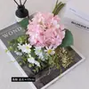 Nuevo Artefacto de Flores Combinación Hortensia Eucalipto Artefacto de Flores para el Hogar Sala de Estar Entrada Adornos de Flores Transfronterizos Flor de Seda