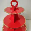 Bandeja de Papel con Borde Estampado en Caliente Personalizada de Fábrica Soporte para Pasteles Fiesta Fiesta Postre Bocadillo Arreglo Soporte de Exhibición Desechable