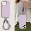 Nova Alça de Celular de Pulso para Uso Externo, Alça Espessa na Cor Morandi, Alça com Pad para Celular Antiperda Anti-Queda