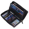 Billetera de Viaje Moderna para Mujer, Bolsa con Cremallera, Bolso de Mano, Bolso de Mano, Forro Antirrobo RFID, Cuero PU, Bolsa Larga para Teléfono Móvil