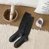 26 Nueva Colección de Otoño: Calcetines de compresión para mujer de color liso con patrón de rombos y diseño calado, estilo japonés, inspirados en el ballet, versátiles hasta la rodilla