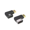 Conector HDMI 2.1 para computadora, decodificador de TV, monitor, proyector, adaptador en ángulo, aleación de aluminio, 8K