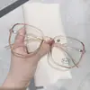 Óculos de estampa de leopardo femininos armação grande rosto liso artefato estilo Ins rosto vermelho da rede social miopia baixa anti-radiação luz azul anti-luz simples