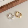 Anillo Abierto Estilo Palacio Italiano Cepillado Estrella Blanca Dorada Electrochapado Anillo Retro Elegante Versátil Simple para Dedo Índice