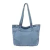 Bolsa Casual de Mezclilla de Moda Bolso Casual de Gran Capacidad Patchwork Moda Bolsos de Mano para el Trabajo Bolsos de Hombro Individuales para el Viaje Diario