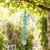 Pegador de Sol Espiral 3D Cauda de Vento Giratório Bola de Cristal Sino de Vento Poder Eterno Fabricação Arco-Íris Enfeites Pendurados