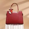 Atractivo Bolso para Madres de Mediana Edad 2025 Nueva Moda Patrón de Cocodrilo Bolso Bandolera Cruzado Rojo Novia Bolso de Boda para Mujeres