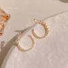 Pendientes de circonita geométrica de alta calidad, diseño de nicho femenino, pendientes de lujo, alfiler de plata 925, pendientes de personalidad en forma de U, venta al por mayor