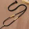 Estilo Tradicional Chinês Cordão Trançado Feito à Mão DIY Tecelagem Joias Pingente de Jade Ágata Esmalte Corda de Joias de Ouro Antigo Pingente de Moda Cordão