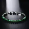 4.0 Pulseira Tennis Zircônia Cravejada com Diamantes, Direto do Fabricante, Corrente Tennis Colorida e Simples, Pulseira Tennis Estilo Transfronteiriço com Cravação de Diamantes
