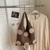 Bolso de Punto Floral Nuevo Transfronterizo, Estilo de Moda y Relajado, Bolso de Mano de Gran Capacidad, Bolso Tote Simple Versátil