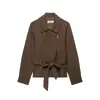Chaqueta Cortavientos Elegante y de Moda para Mujer, Estilo Europeo y Americano Transfronterizo, Venta al por Mayor, Doble Botonadura 5063714