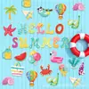 Zk016 Amazon Verano Piscina Flamenco Hawái Pegatina de Pared Tarjeta Accesorios para Fotos Decoración Tarjeta