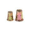 Porca Rebitadora Porca Pop Countersunkada Cabeça Chata Colorida Listra Vertical Pequena Countersunkada Sextavada Interna e Externa Sextavada Completa Porca Rebitadora