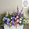 Arranjo de Chão para Casamento Flor Roxa Corredor Flores Penduradas Banquete de Noivado Decoração de Casamento Decoração de Salão de Casamento Outras Flores Flockagem