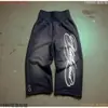 Pantalones Y2K Europeos y Americanos Transfronterizos Modernos de Cintura Alta Perforados Estampados Joggers de Pierna Recta Cortos Casuales Estilo Callejero