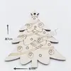 Colgante de Chip de Árbol de Navidad de Madera Transfronterizo Colgante Creativo de Madera Dly Graffiti Decoración Navideña para el Hogar Venta al por Mayor