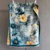 Bufanda Nueva Otoño 2025 con Estampado de Plantas y Flores Bufanda Chal Cálido de Imitación Cachemir de Gama Alta para Mujer
