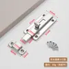 Pestillo de Puerta de Acero Inoxidable de Doble Extremo con Resorte para Dormitorio, Perno de Puerta Antirrobo, Pestillo de Botón Autoelástico Engrosado para Puertas y Ventanas de Baño