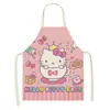 Delantal infantil HelloKitty, diseño de gato rosa, anti-manchas, delantal para adultos, venta directa de fábrica, baberos disponibles para venta al por mayor