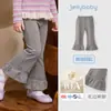 Calça Legging Estilo Francês para Bebês Meninas Jerry 2026 Outono Novo Estilo Calça Casual para Crianças Calça Flare Infantil